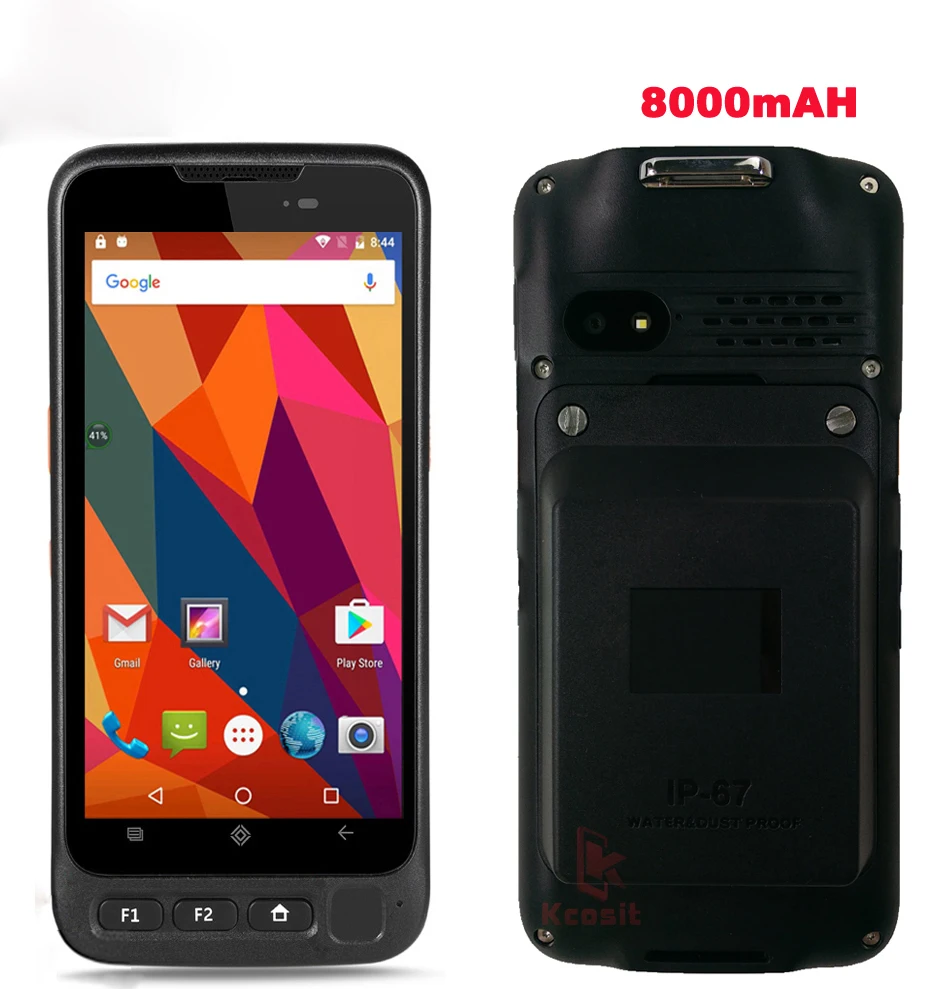 IP67 прочный водонепроницаемый смартфон отпечатков пальцев Восьмиядерный 5," Android 7,0 мобильный телефон 2D сканер NFC батарея 8000 мАч