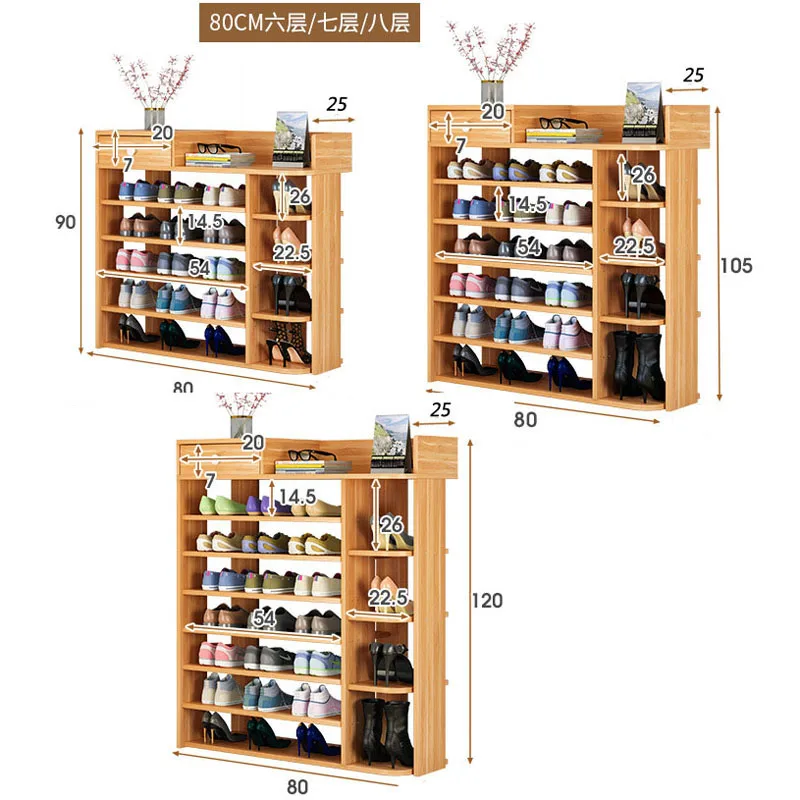 Modern Multilayer Shoe Cabinet Wooden Shoe Box Storage Box Shoe Organizer Thickened Shoe Box assembly economical dustproof home