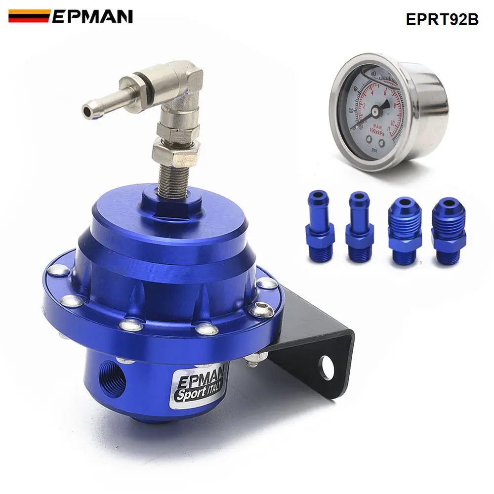 Epman Racing Универсальный Регулируемый регулятор давления топлива датчик масла AN6 1/8NPT фитинг EPRT92B