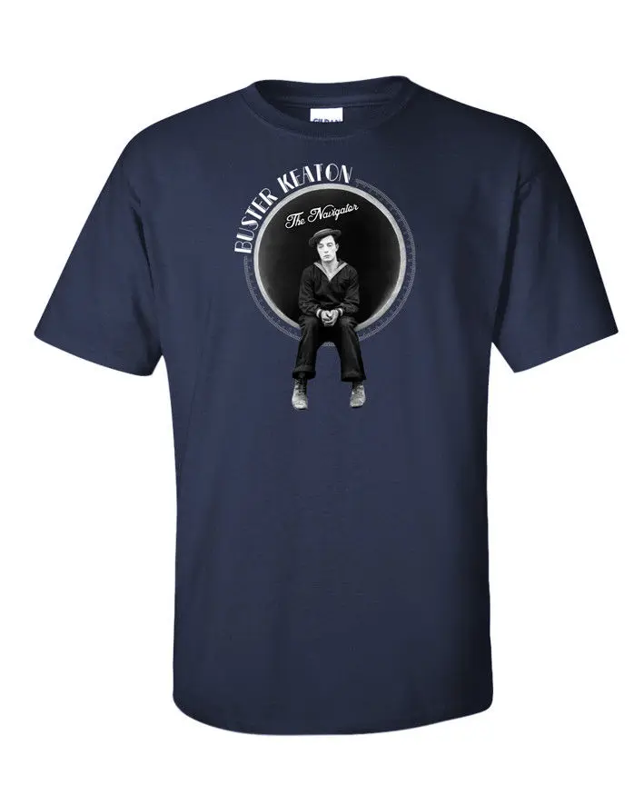

Buster Keaton T-Shirt Navigator Silent Movie Film Comedy Star Hollywood Chaplinmen T shirt o-neck