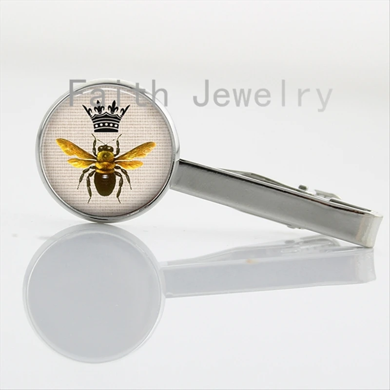 Винтажные Зажимы для галстука Queen Bee Entomology Honeybee Bumble Diva Art зажим булавка подарок от