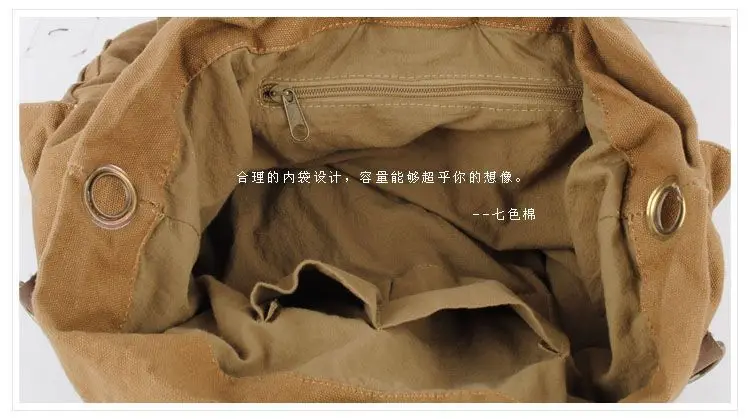 Мужская Женская винтажная холщовая кожаная Хлопковая сумка рюкзак альпинистская книга рюкзак школьный Повседневный Рюкзак