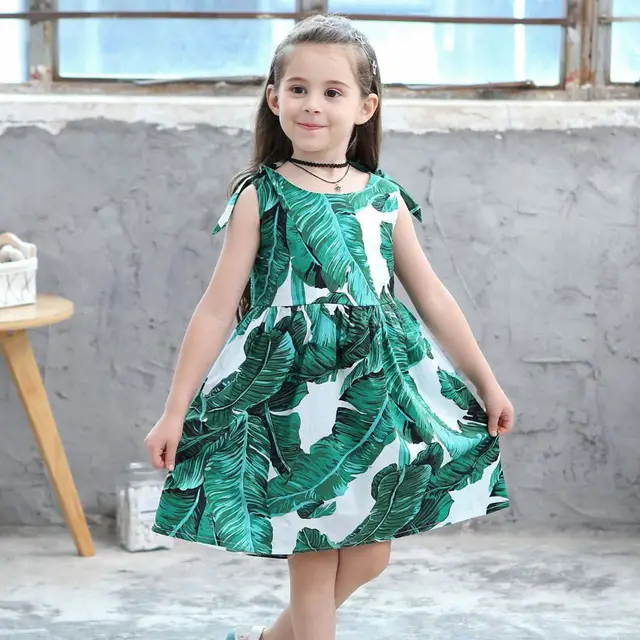 little girls print dresses baby girls dress 2018 summer brand kids girl