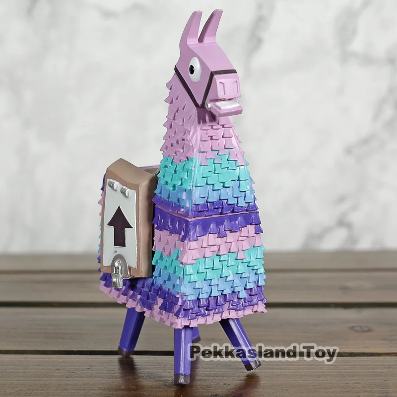 

Hot Game Fortnight Alpaca Rainbow Horse Llama Figure Anniversary Special Edition Llama PVC Models Collection Toys Gifts