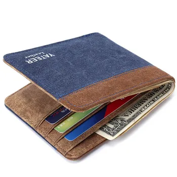 

2017 Fashion Men Canvas Wallet Purse Business Clutch Multi Pockets Purses ID Cards Holders Wallets For Men LXX9
