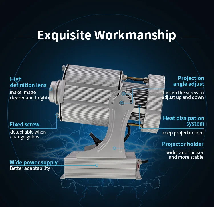 Водосветодио дный стойкий светодиодный проектор логотипа гобо на заказ 80 Вт магазин торговый центр рекламные проекции изображения лампа