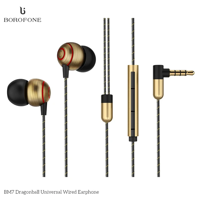 borofone bm7 in ear 3 5mm earphones with mic noise reduction