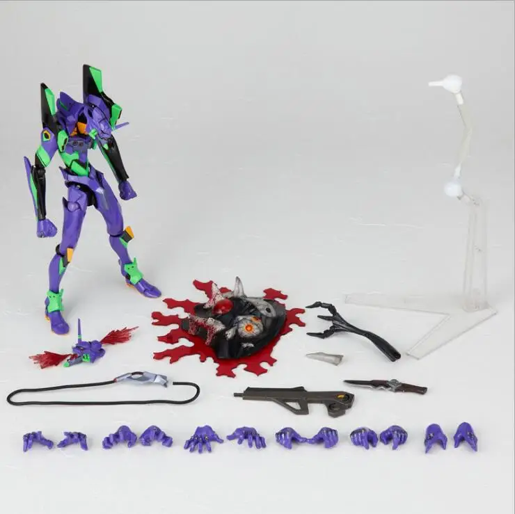 

Huong Anime 15CM EVA Neon Genesis Evangelion Test Type-01 Evolution with LED Light PVC Action Figure Collectible Model Toys