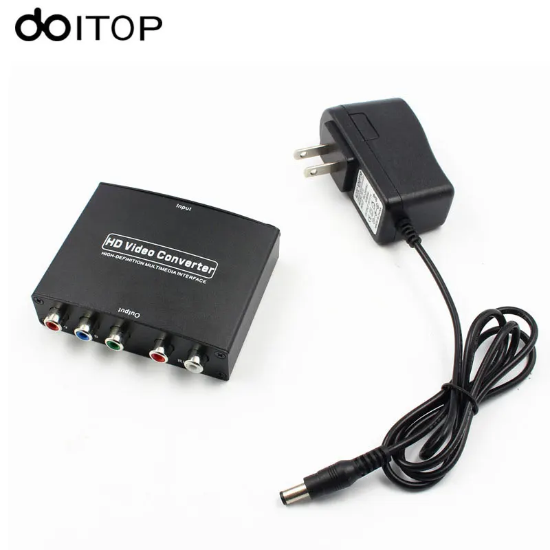  DOITOP Più Nuovo 1080P HD Chiaro HDMI A RGB Component YPbPr Video R/L Audio Adattatore Convertitore