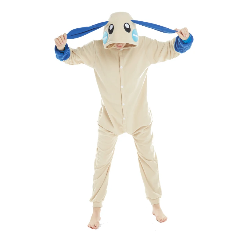 

Minus Blue Rabbit Kigurumi Adult Onesies Animal Shark Pajamas Lemur Sleepwear Pikachu Pyjama Nightwear Carnival Cosplay Costumes