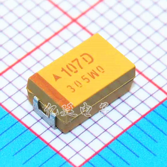 Желтые конденсаторы gall Танталовые Чип 107D 100 мкФ 20V D Тип 7343/2917 10%|chip tantalum capacitors|tantalum