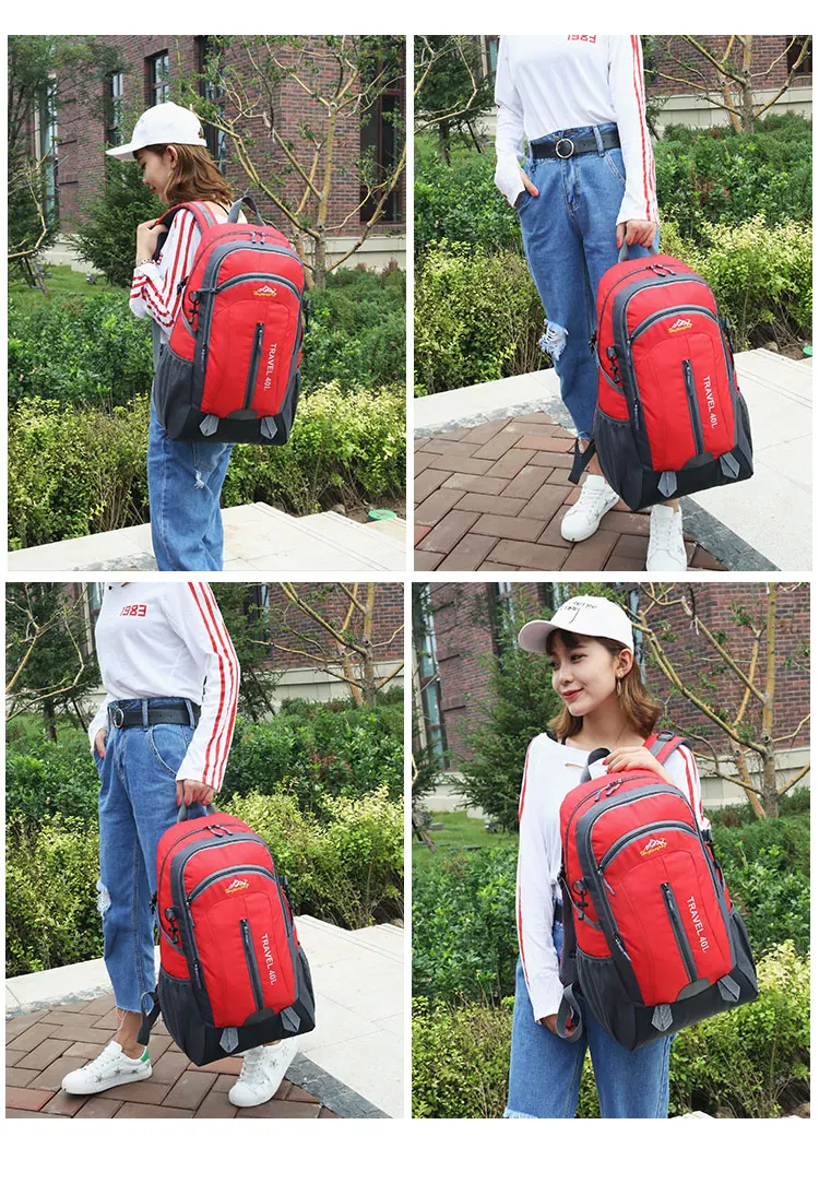 40л Водонепроницаемый рюкзак, походная сумка, рюкзак для велоспорта, альпинизма, дорожные сумки для мужчин и женщин, USB зарядка, противоугонная спортивная сумка
