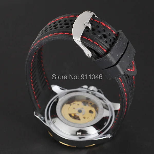 Топ люксовый бренд победитель часы Мужские автоматические механические силиконовый ремешок спортивные мужские наручные часы