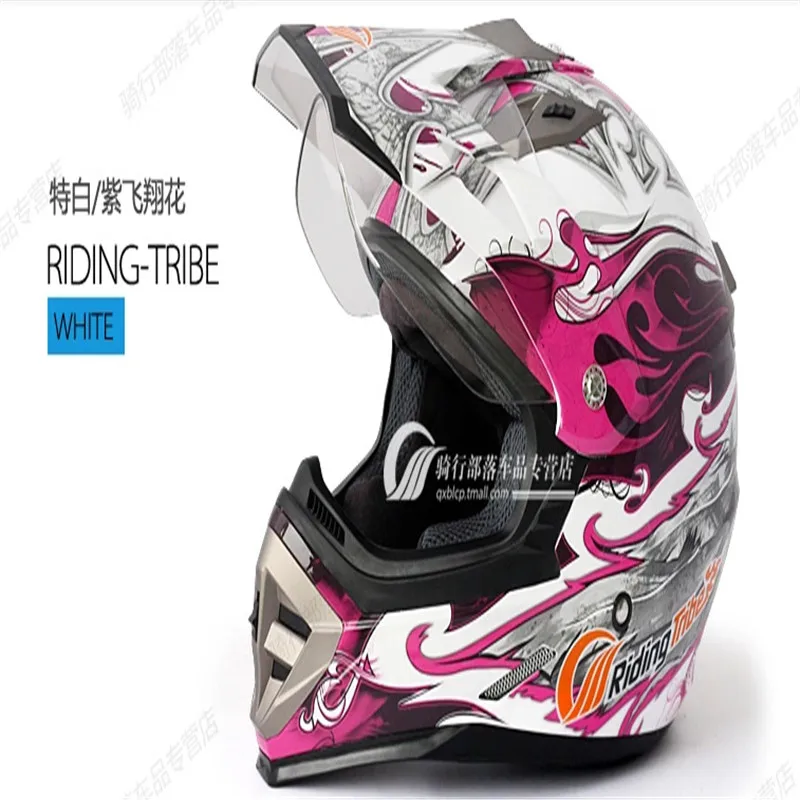 Free shipping dual lens with off-road motorcycle racing helmet motocross helmet car ran a full helmet(Double D-ring)