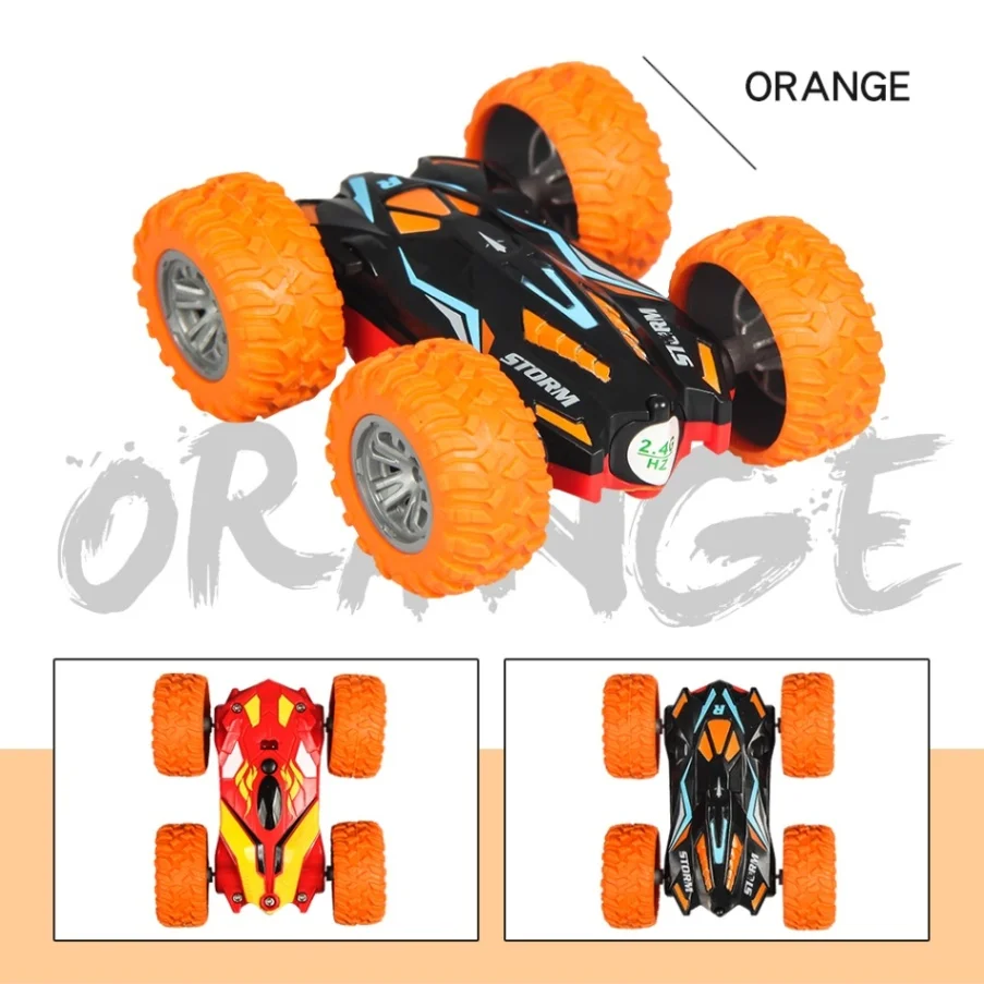 

Create Toys 8031 1/48 RC Stunt Car 2.4G Double-sided Flip 360' Rotation Off-road Climbing Racing Car for Kids gift
