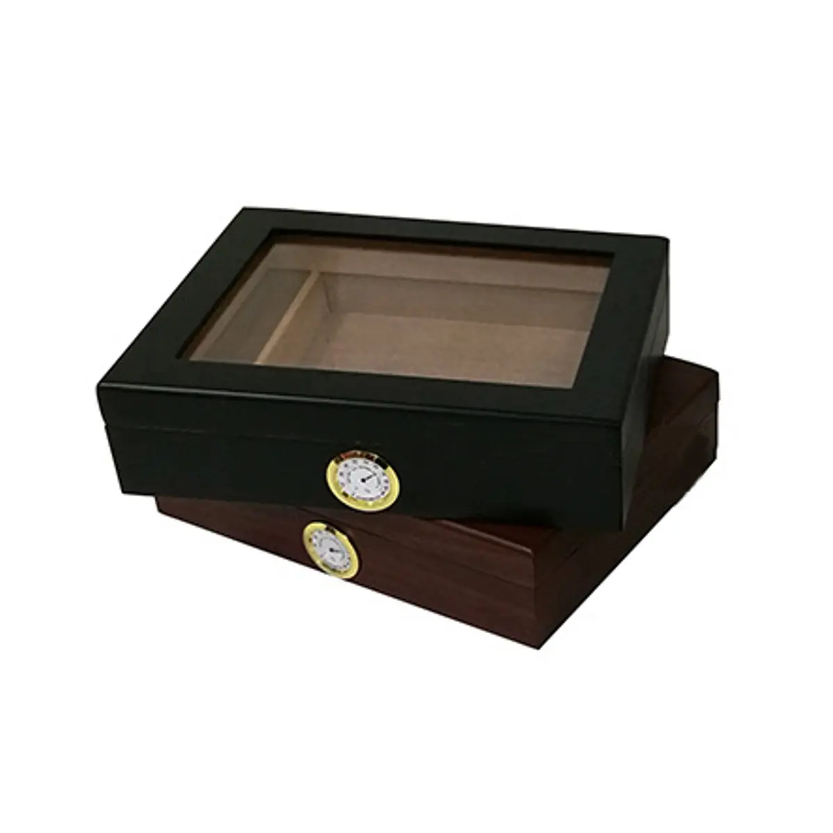 Кедровый деревянный выровненный дорожный увлажнитель для сигар ящики для хранения с гигрометром для увлажнения, аксессуары для сигар