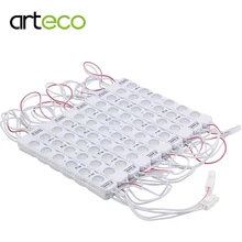 20 шт./лот 220 В светодиодный модуль SMD 2835 3/6 светодиодный s IP65 водонепроницаемый объектив супер яркий светильник для рекламы