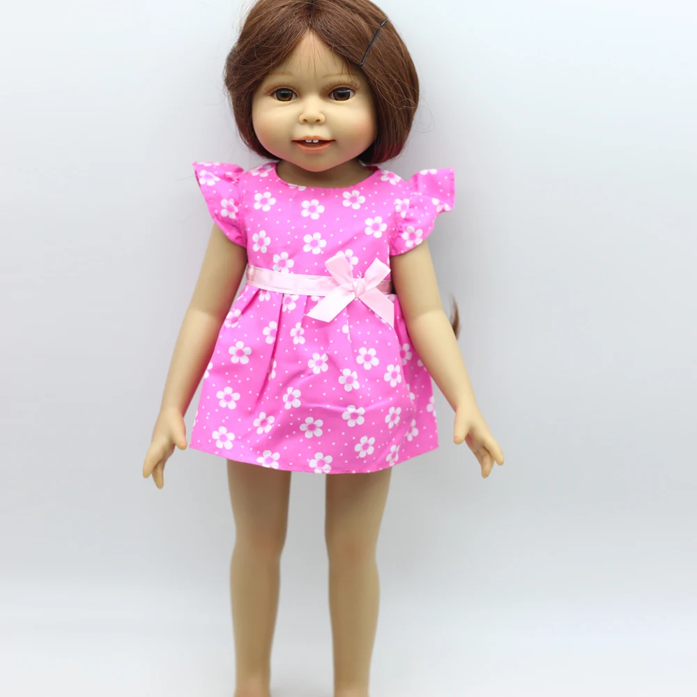 Doll flower dress for 18" 45cm girl dress baby doll dress for 43cm baby
