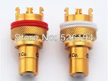 Free Shipping 4PCS CMC-805-CU-G speaker Copper Plated plugs
