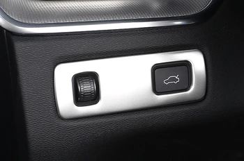 

Stainless Matte Interior Head Light Adjustmnt Button Frame Sticker Cover 1* Car styling For Volvo XC60 2018/ XC90 2015 - 2018