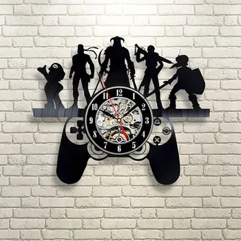

2019 Hot Sale New Wall Clock Design Super Mary Gaming Character Clocks Mute Vintage Vinyl Cd Record Watch Home Decor 12 Inch