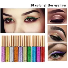 Сверкающая жидкая подводка для глаз Красота Макияж Блеск Сияющий Золотой Серебряный Зеленый синий пигмент подводка для глаз ручка для женщин