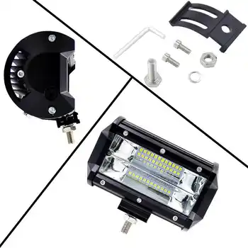 5" 72w LED work light bar spot beams Driving lights for offroad auto 4WD 4x4 UAZ SUV ATV motorcycle 12V 24V car fog lamp