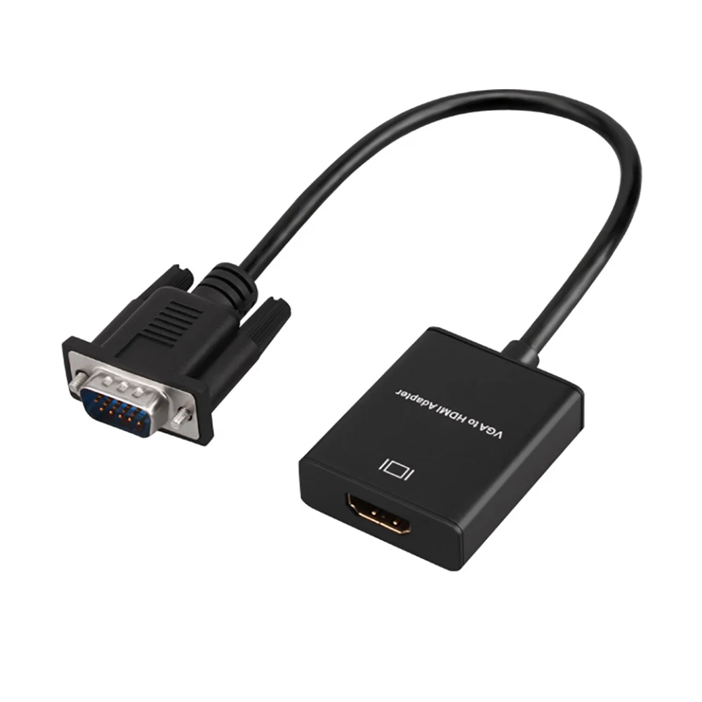 VGA к HDMI адаптер с аудио поддержкой 1080P для ПК ноутбук к HDTV проектору Видео Аудио конвертер высокого качества