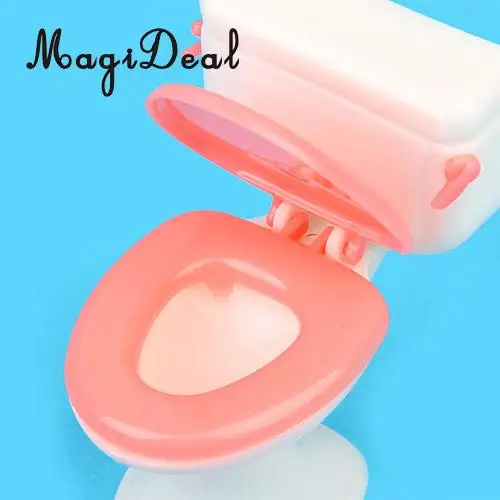 1Set Dollhouse Miniature Bathroom Set Bathtub Toilet Basin for Dolls House Accessory Kids Pretend Play Toys