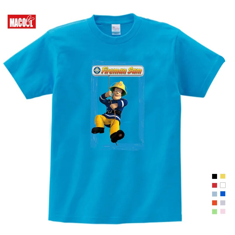2019 Children Cartoon Fireman Sam Print Cotton T-shirts For Boy Shirt Girl Short Sleeve Tee Tops Clothes Kids Clothing 3T-9T 2019 Children Cartoon Fireman Sam Print Cotton T-shirts For Boy Shirt Girl Short Sleeve Tee Tops Clothes Kids Clothing 3T-9T