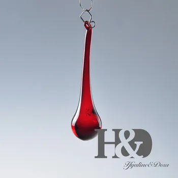 

10PC/lot Red K9 Crystal Raindrop Suncatcher Prism Chandelier Hanging Drop Lamp Parts Wedding fengshui Curtain Home Decor