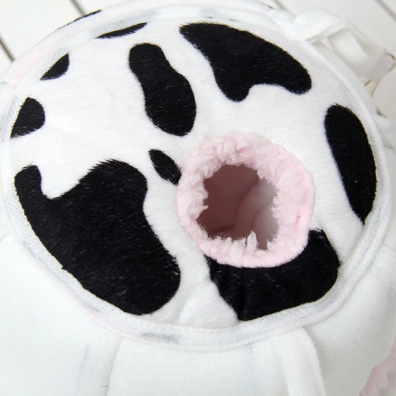 Variable Warm Multi-storey Cow Color Short Plush Small Animal Villa Cage Hamster Cage Bed Squirrel House Hedgehog Nest Toy