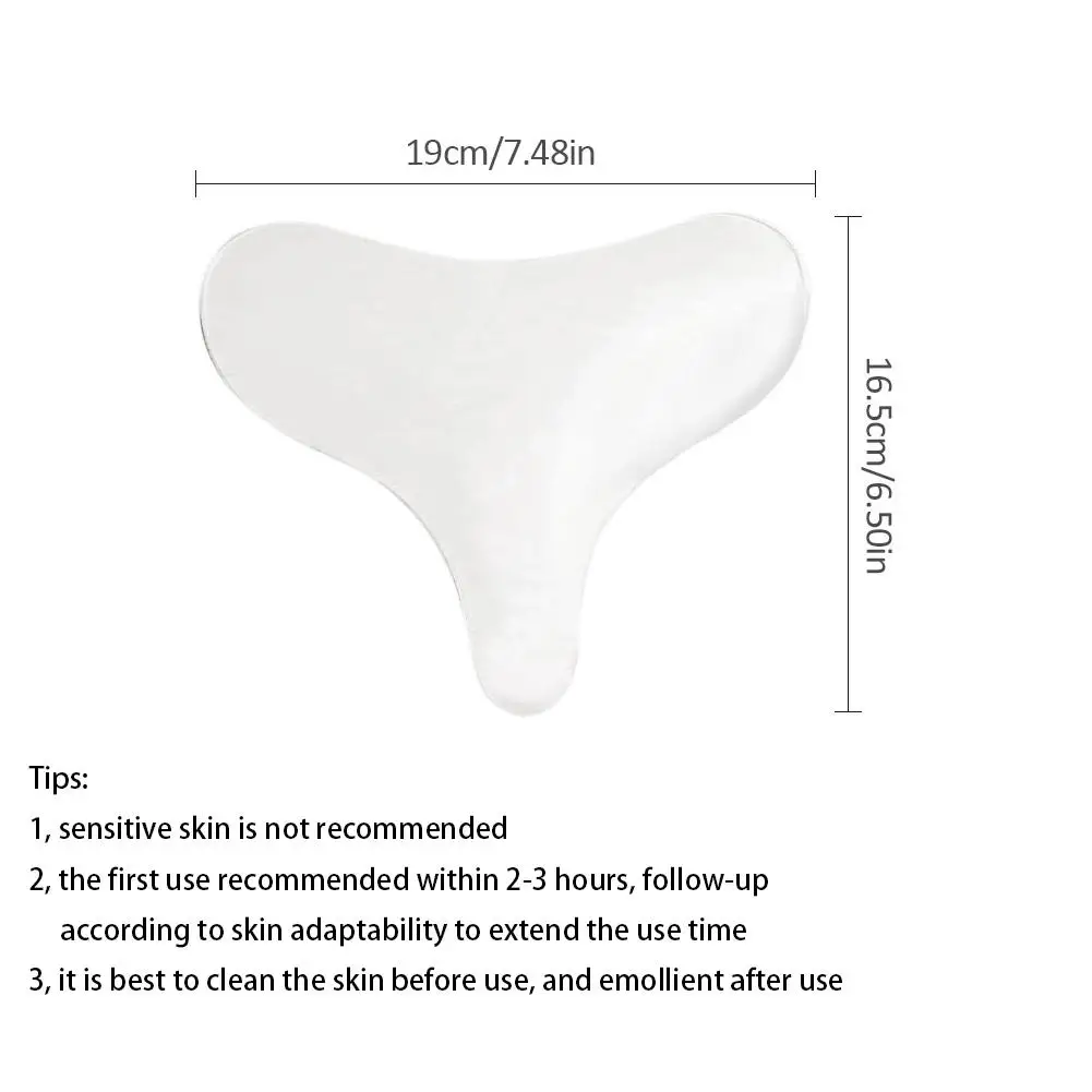 1pcs Reusable T Type Chest Pad Anti Wrinkle Tighten Nutrition Silicon Transparent Mask Eliminating Preventing Chest Patches