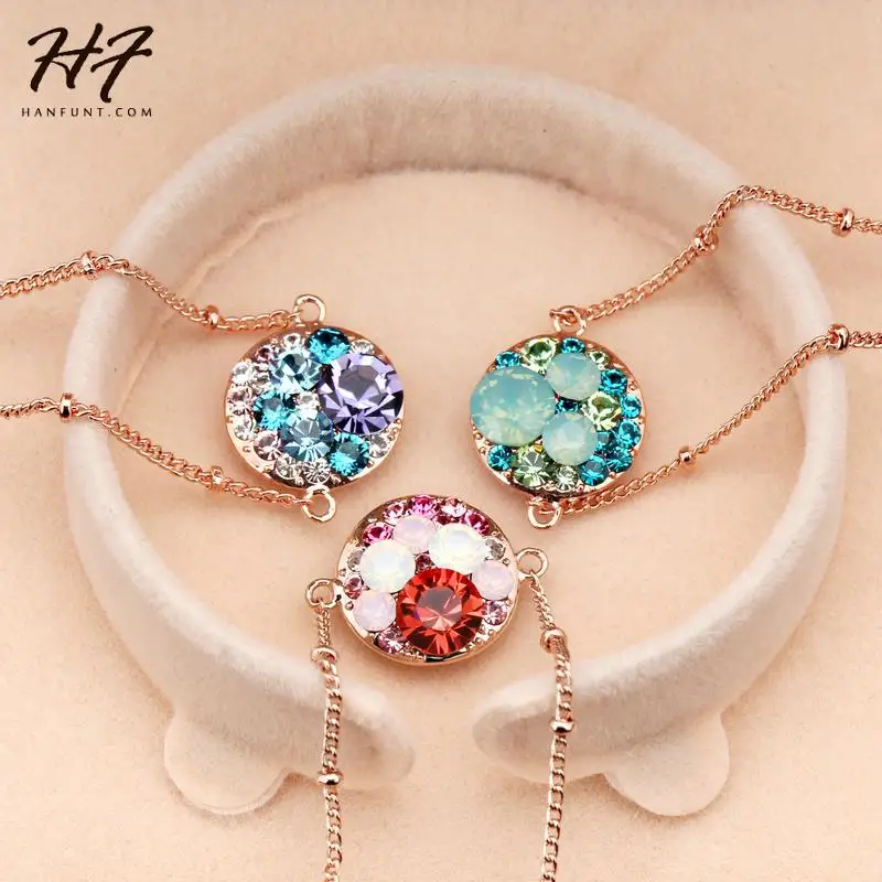 

Top Quality Lovely Cartoon Rose Gold Color Bracelet Jewelry Elements Austrian Crystals Wholesale H116 H161 H170