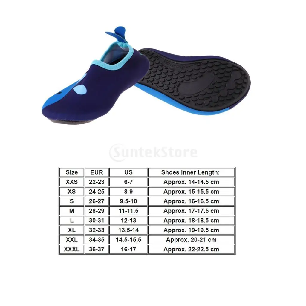 Unisex Kids Children Water Shoes Beach Swimming Pool Surf Aqua Socks - Soft, Comfortable, Breathable & Quick Dry - All Sizes