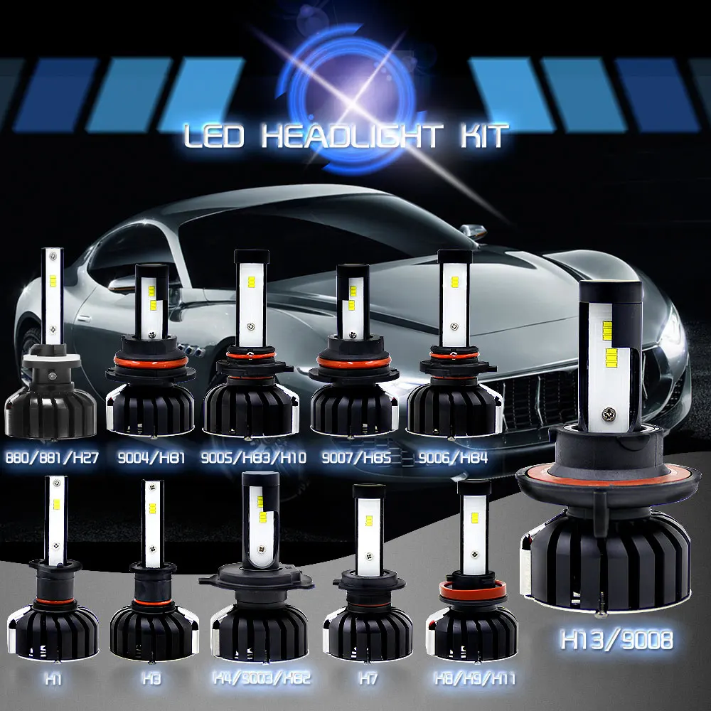 Светодиодный фонарь H8/H9/H11 светодиодный лампы передних фар автомобильное освещение в сборе высокое Мощность замена лампочки