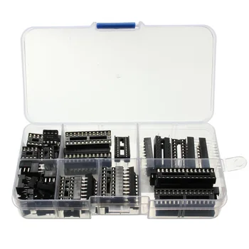 

New Arrival 66Pcs DIP IC Sockets Adaptor Solder Type Socket Kit 6/8/14/16/18/20/24/28 Pins Module