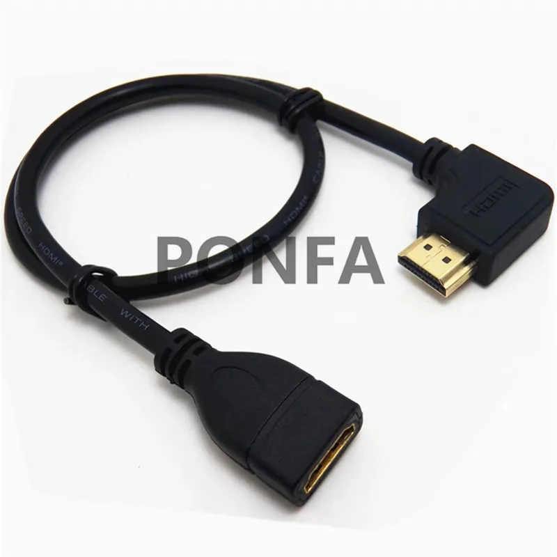 0,1 м 10 см вверх и вниз и вправо и влево Угол HDMI 1,4 A Тип папа-мама 1,4 В удлинитель Соединительный Кабель-адаптер hdmi v1.4 угловой