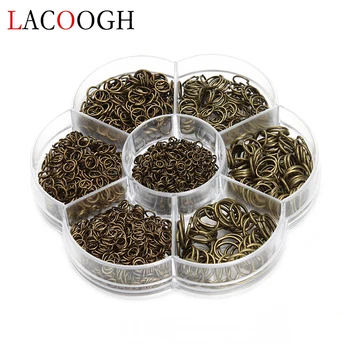 

Wholesale 1450pcs/box Gold Silver Bronze Color Link Loop Jump Rings Split Ring for DIY Jewelry Connectors Case 3/4/5/6/7/8/10mm
