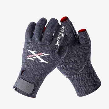 

Fingerless driving Gloves 3mm sponge half finger Men women surfing snorkeling fingertips waterproof warm Gloves diving equipment