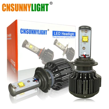 

CNSUNNYLIGHT H11 HB3 HB4 9005 9006 LED Car Headlight 60W 7200LM/Pair H8 H9 H1 H3 880 Automotive Replacement Light White Bulbs