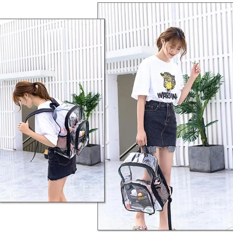 Водонепроницаемый ПВХ Прозрачный женский рюкзак детские сумки для подгузников Студенческая школьная сумка Домашний Органайзер большой емкости дорожные сумки для хранения