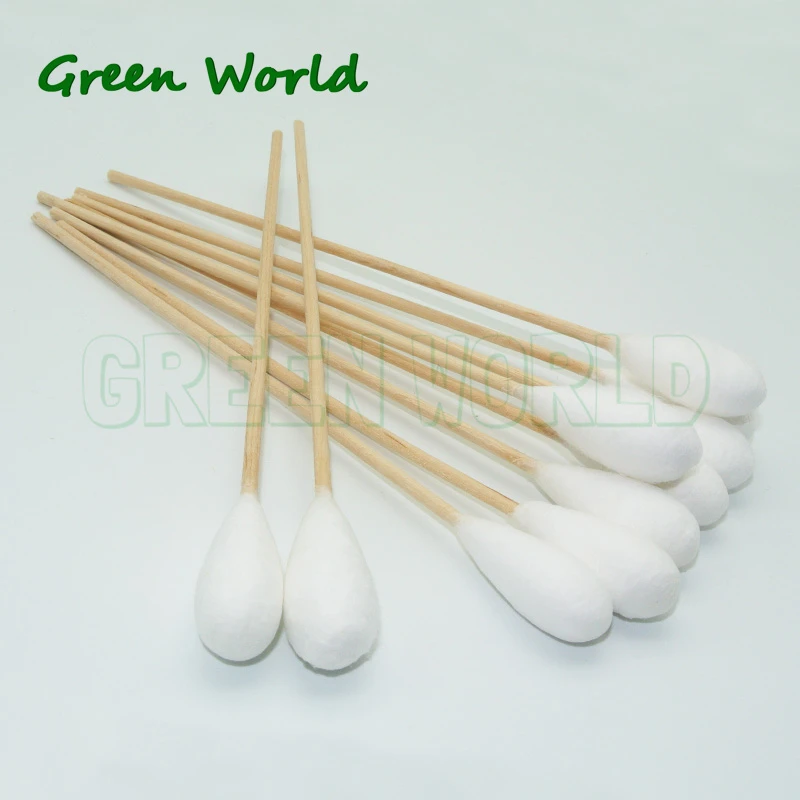 Green World 50pcs/lot 6 Inch Dia 9/12mm Gun Cleaning Cotton Swabs,Large