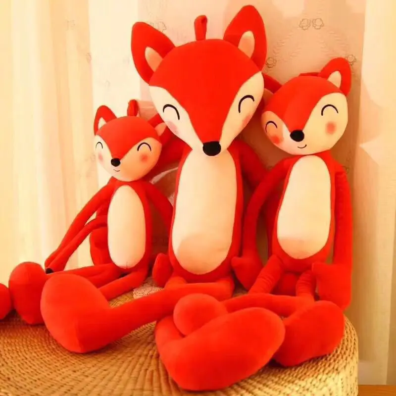 

60-130cm The Little Prince Fox Plush Dolls Pink Fox Stuffed Plush Toy Big Fox Dolls for Girls Valentine's Day Present Very Soft