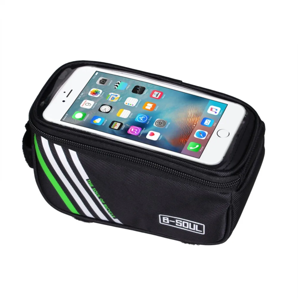 Велосипедные сумки с сенсорным экраном для велоспорта MTB, рама для горного велосипеда, передняя Труба, сумка для 5,0 дюймового мобильного телефона, водонепроницаемая, в США, Австралии