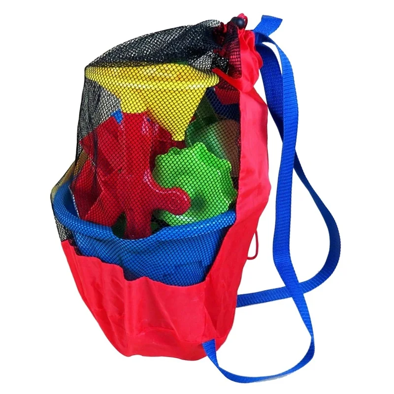 Пляжная сумка для плавания на открытом воздухе, переносная Детская сумка для хранения на море, сетчатые сумки для детей, детские пляжные игрушки, сетчатые сумки, спортивные рюкзаки тканевые
