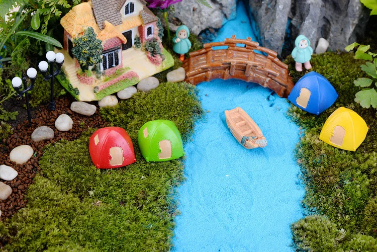 1 шт. красочная палатка миниатюрная фигурка DIY аксессуары для дома Кукольное здание украшение дома моделирование пластиковые игрушки для дома