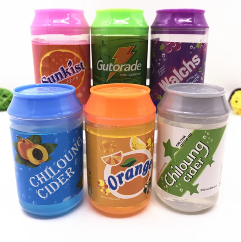 

Cute 5 color cans of Slime crystal mud DIY transparent jelly mud blowing bubbles