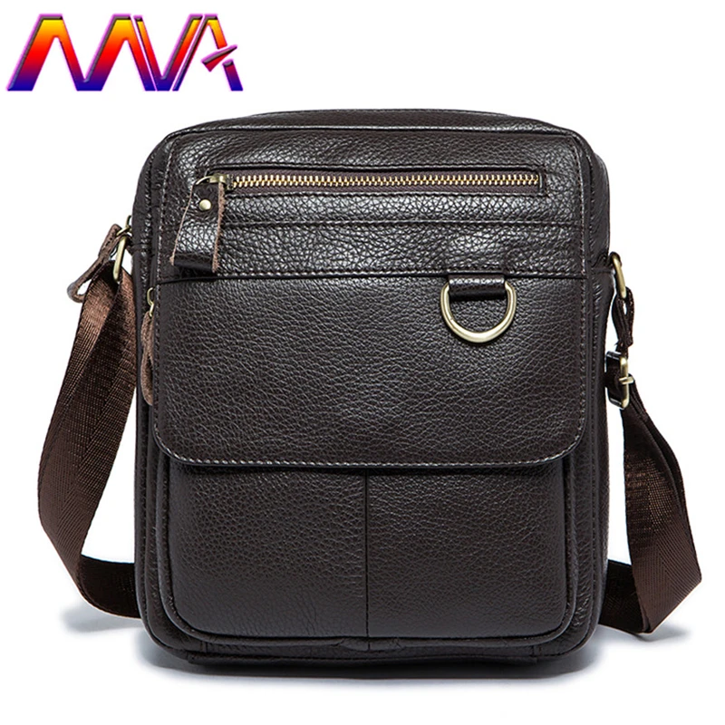 

MVA Popular Vertical men shoulder bag with 100% genuine leather men messenger bag mens leather shoulder bag for casual men bag