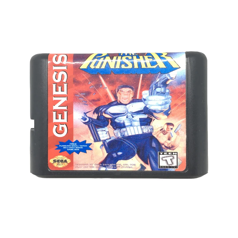 

The Punisher for 16 bit Game Card Game Cartridge for Sega Mega Drive / Genesis System EUR/USA Shell